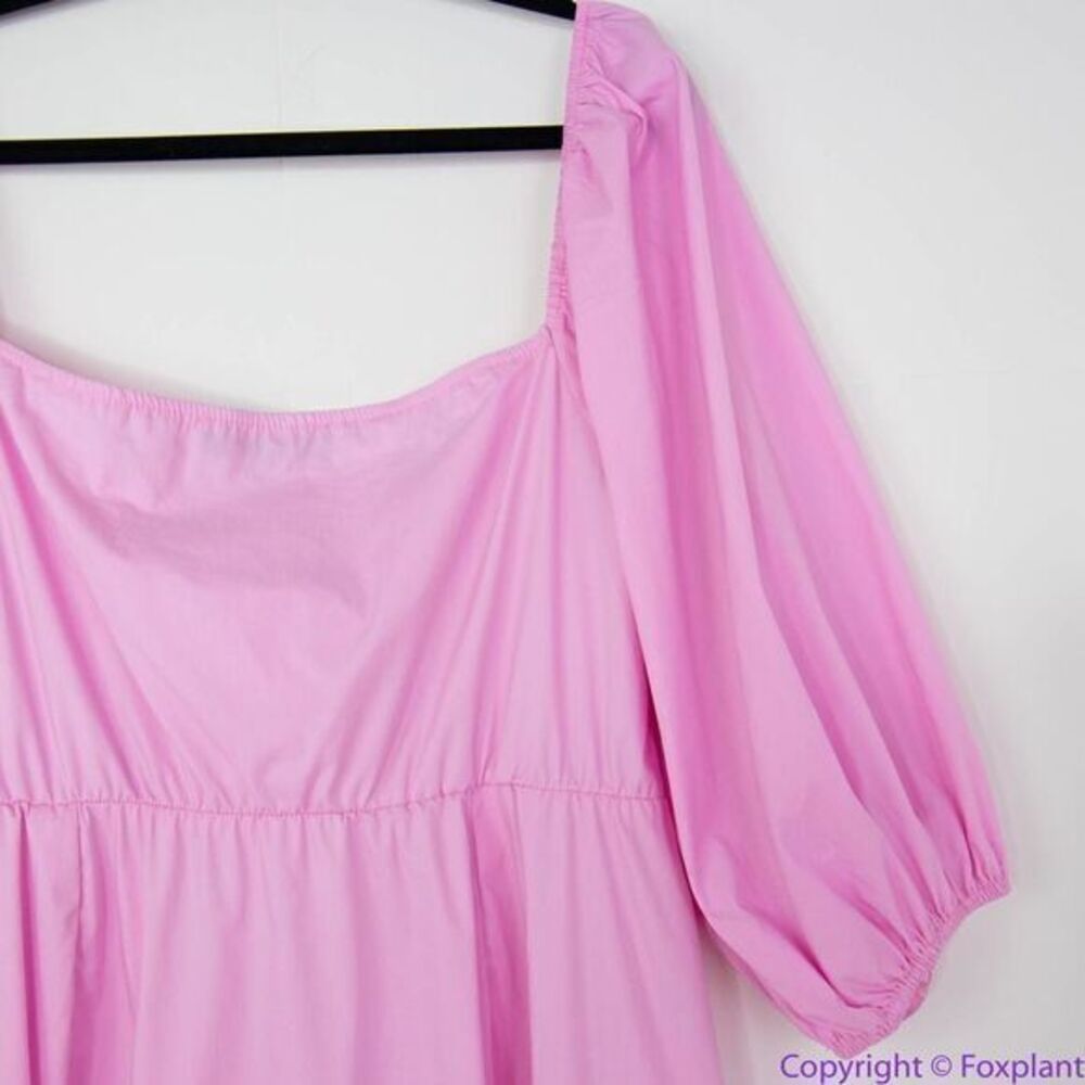NEW Eloquii‎ pink Puff Sleeve Dress with Pocket Detail, 20 - Picture 14 of 16